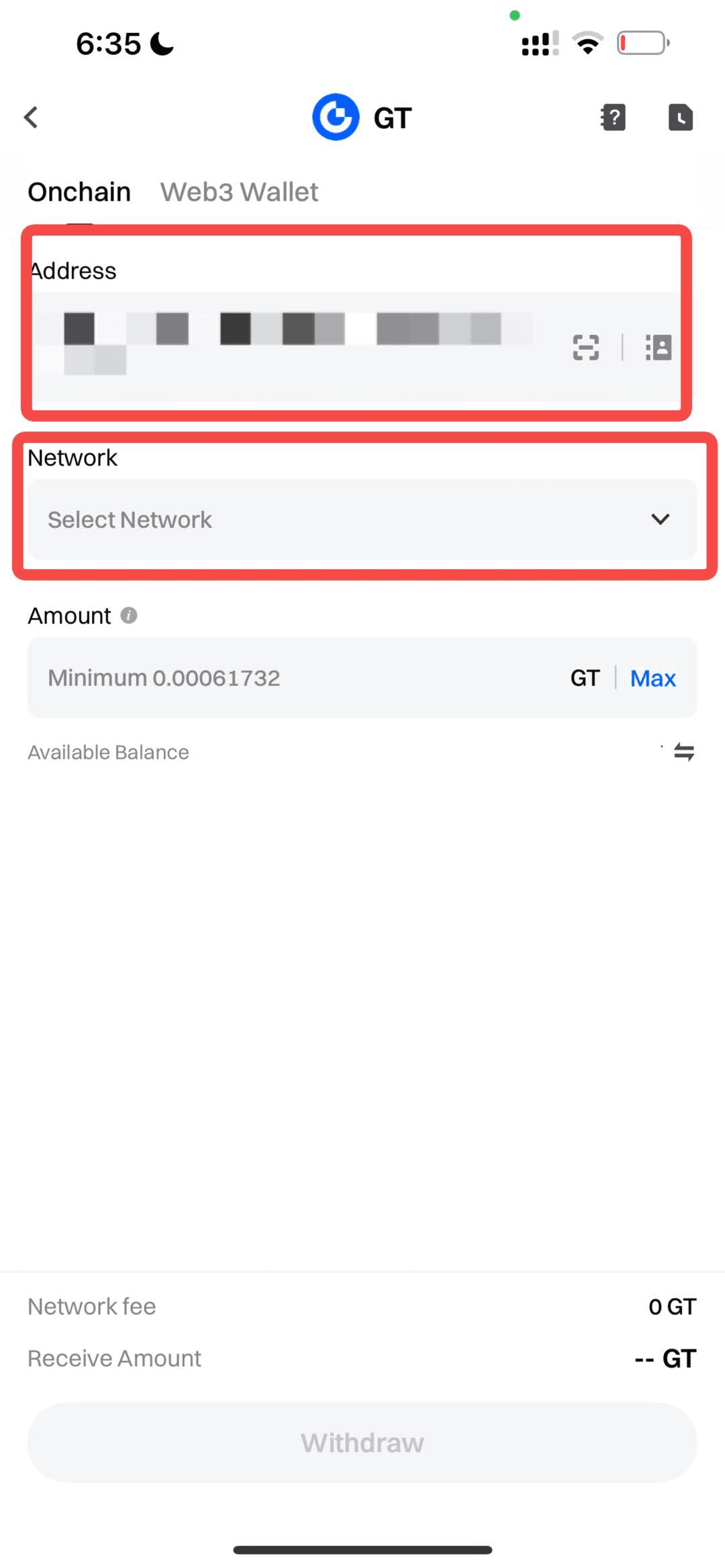 Step 3: Enter Wallet Address